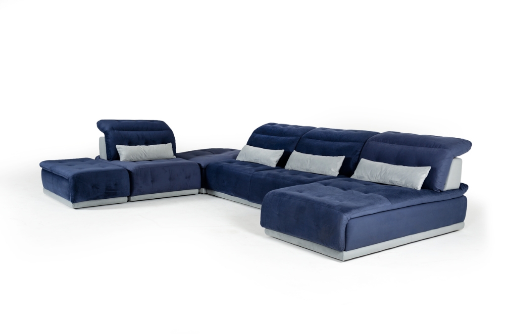 Picture of David Ferrari Daiquiri Italian Modern Blue & Grey Modular Sectional Sofa