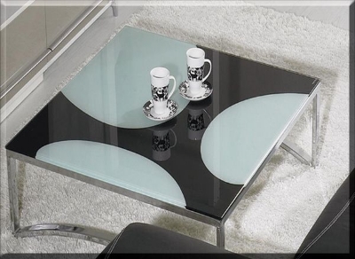 Picture of CJ-066 Modern Black Glass Coffee Table