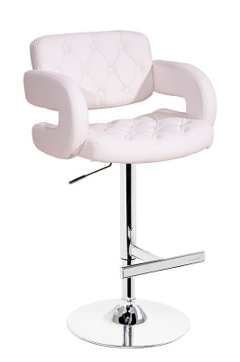 Picture of Elvas Contemporary White Eco-Leather Bar Stool