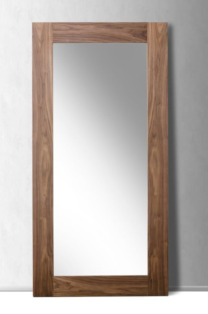 Picture of Modrest Beth Mid-Century Walnut Floor Mirror