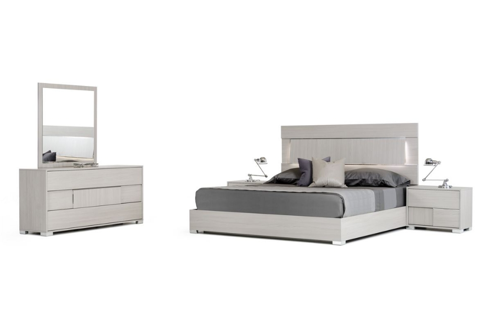 Picture of Eastern King Modrest Ethan Italian Modern Grey Bedroom Set