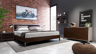 Picture of Eastern King Nova Domus Conner Modern Dark Walnut & Concrete Bed