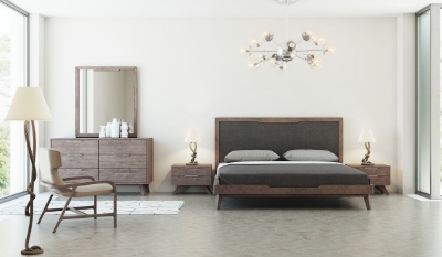 Picture of Eastern King Nova Domus Soria Modern Grey & Walnut Bedroom Set