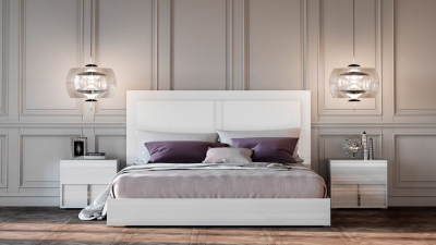 Picture of Eastern King Modrest Nicla Italian Modern White Bed