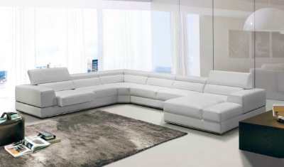 Picture of Divani Casa Pella Modern White Italian Leather Sectional Sofa