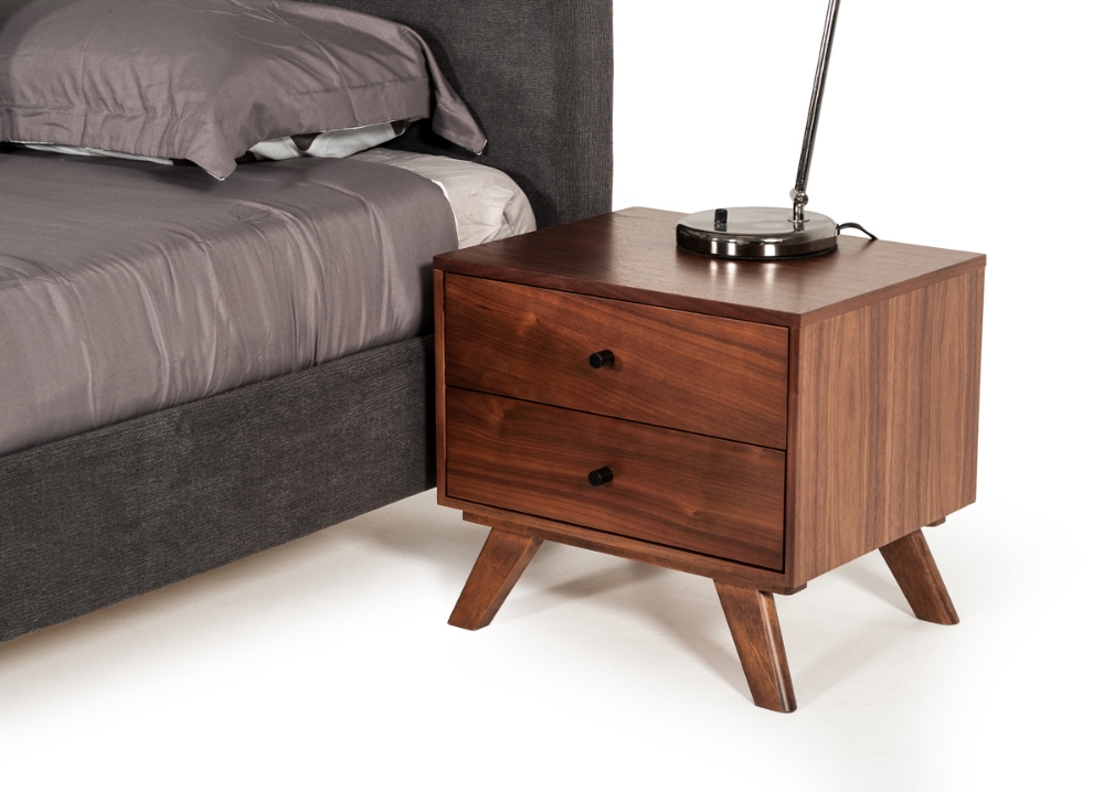 Picture of Modrest Addison Mid-Century Modern Walnut Nightstand