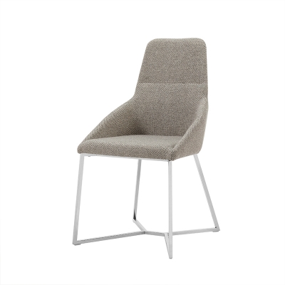 Picture of Stark - Modern Light Grey Fabric Dining Chair (Set of 2)