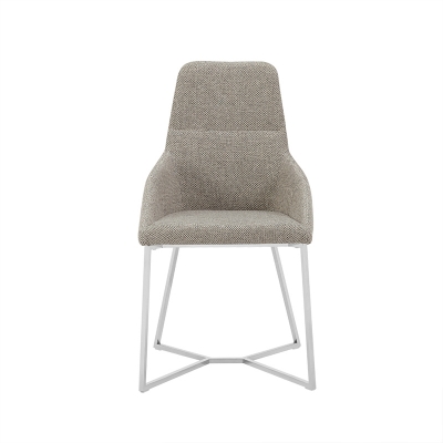 Picture of Stark - Modern Light Grey Fabric Dining Chair (Set of 2)