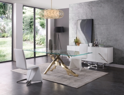 Picture of Modrest Legend Modern Glass & Gold Dining Table