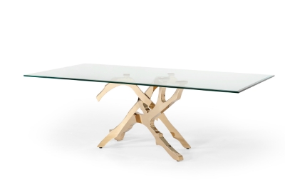 Picture of Modrest Legend Modern Glass & Gold Dining Table