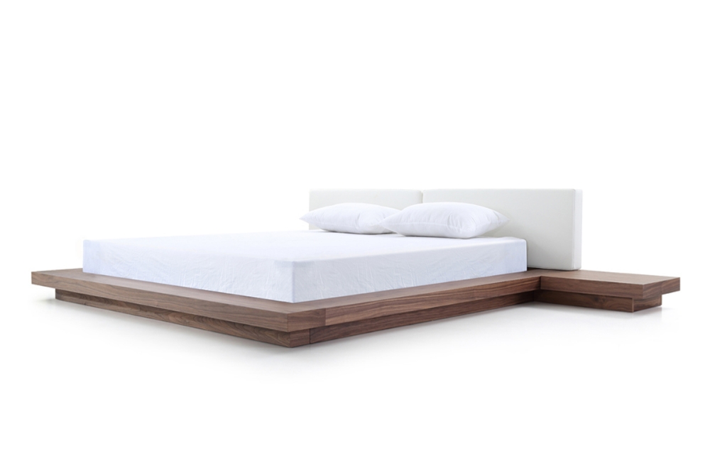 Picture of Modrest Opal Modern Walnut & White Platform Bed