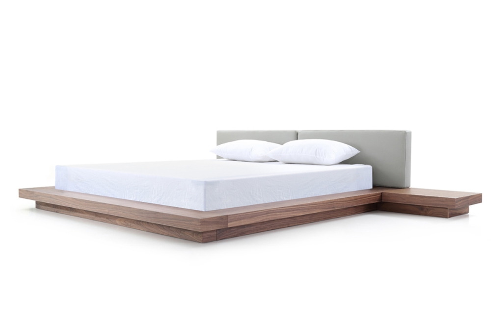 Picture of Modrest Opal Modern Walnut & Grey Platform Bed