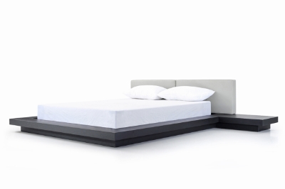 Picture of Modrest Opal Modern Wenge & Grey Platform Bed