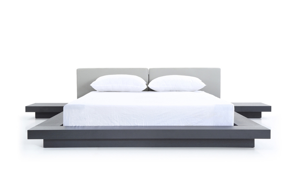 Picture of Modrest Opal Modern Wenge & Grey Platform Bed