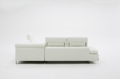 Picture of Divani Casa Myst Mini - Modern White Eco-Leather Right Facing Sectional Sofa