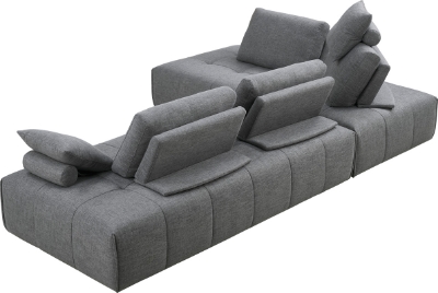 Picture of Divani Casa Edgar - Modern Grey Fabric Modular Sectional Sofa