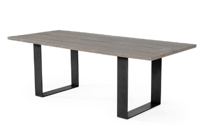 Picture of Modrest Murphy - Modern Grey Aged Oak & Black Metal Dining Table