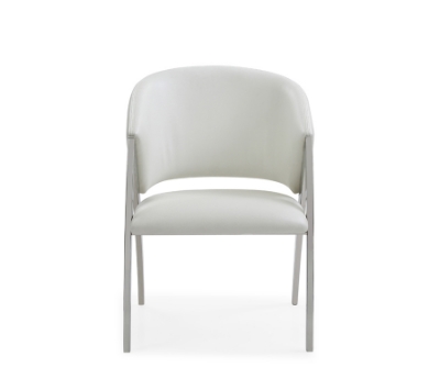 Picture of Modrest Rabia Modern White Leatherette Accent Chair