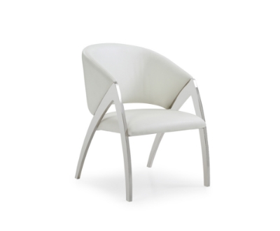 Picture of Modrest Rabia Modern White Leatherette Accent Chair