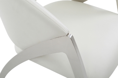 Picture of Modrest Rabia Modern White Leatherette Accent Chair