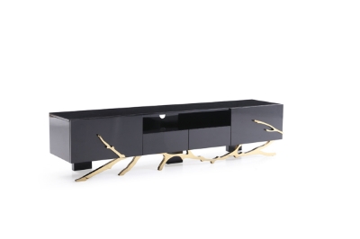 Picture of Modrest Legend Modern Black & Gold 79" TV Stand