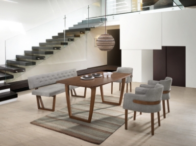 Picture of Modrest Jordan Modern Walnut Dining Table