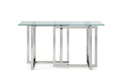 Picture of Modrest Valiant Modern Glass & Stainless Steel Console Table