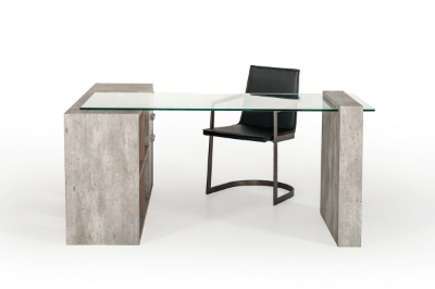 Picture of Nova Domus Boston Modern Glass & Faux Concrete Desk