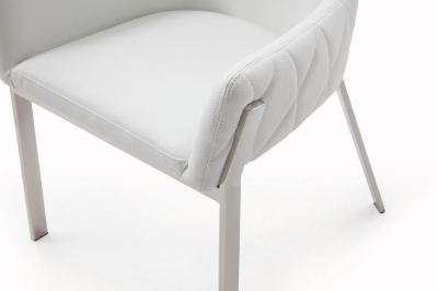 Picture of Modrest Robin Modern White Bonded Leather Dining Chair