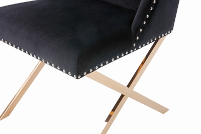 Picture of Modrest Alexia Modern Black & Rosegold Dining Chair