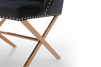 Picture of Modrest Alexia Modern Black & Rosegold Dining Chair