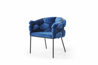 Picture of Modrest Debra Modern Blue Fabric Dining Chair