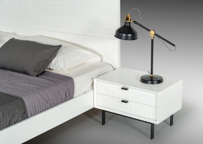 Picture of Nova Domus Valencia Contemporary White Nightstand