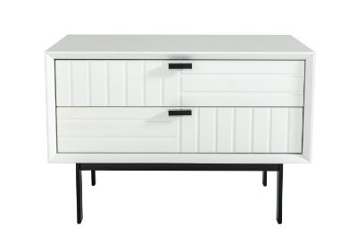 Picture of Nova Domus Valencia Contemporary White Nightstand