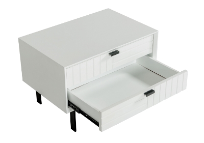 Picture of Nova Domus Valencia Contemporary White Nightstand