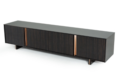 Picture of Modrest Chadwick Modern Ebony & Rosegold TV Stand