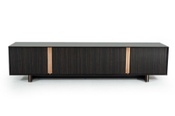 Picture of Modrest Chadwick Modern Ebony & Rosegold TV Stand