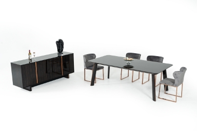 Picture of Modrest Chadwick Modern Ebony & Rosegold Dining Table