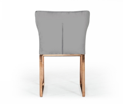 Picture of Modrest Chadwick Modern Grey Velvet & Rosegold Dining Chair