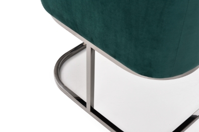 Picture of Modrest Yukon Modern Green Velvet & Black Gun Dining Chair