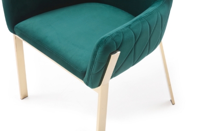 Picture of Modrest Robin Modern Green Velvet & Gold Dining Chair