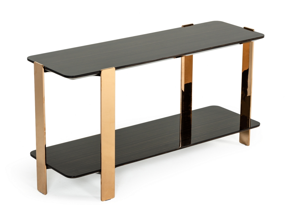 Picture of Modrest Leroy Modern Ebony & Rosegold Console Table