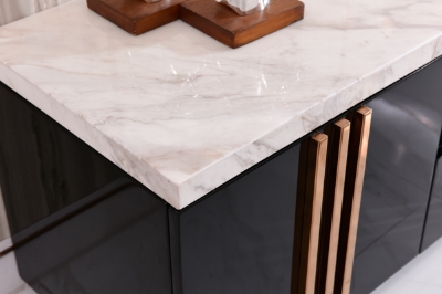 Picture of Modrest Kingsley Modern Marble & Rosegold TV Stand