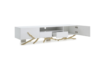 Picture of Modrest Legend Modern White & Gold 79" TV Stand