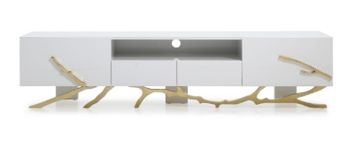 Picture of Modrest Legend Modern White & Gold 79" TV Stand