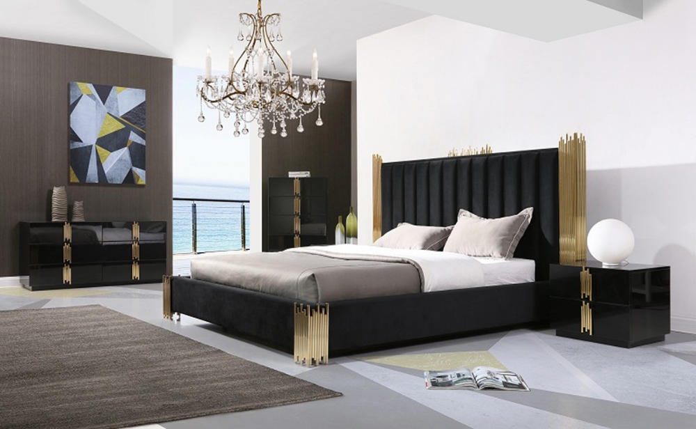 Picture of Modrest Token Modern Black & Gold Bed