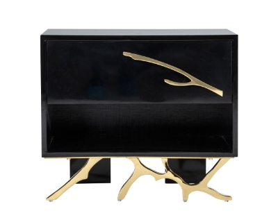 Picture of Modrest Legend Modern Black & Gold Nightstand