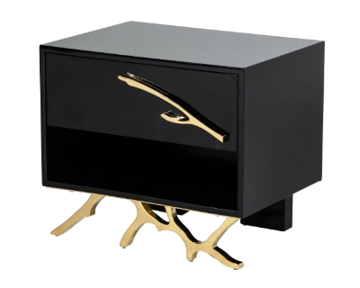 Picture of Modrest Legend Modern Black & Gold Nightstand