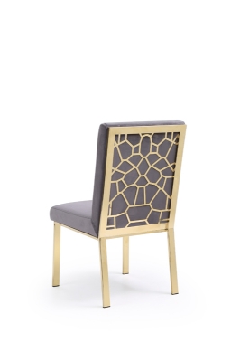 Picture of Modrest Reba Modern Grey Velvet & Gold Dining Chair (Set of 2)