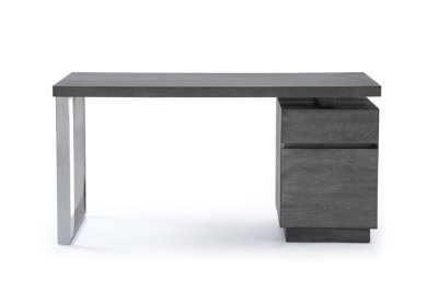 Picture of Modrest Carson Modern Grey Elm & Stainless Steel Office Desk